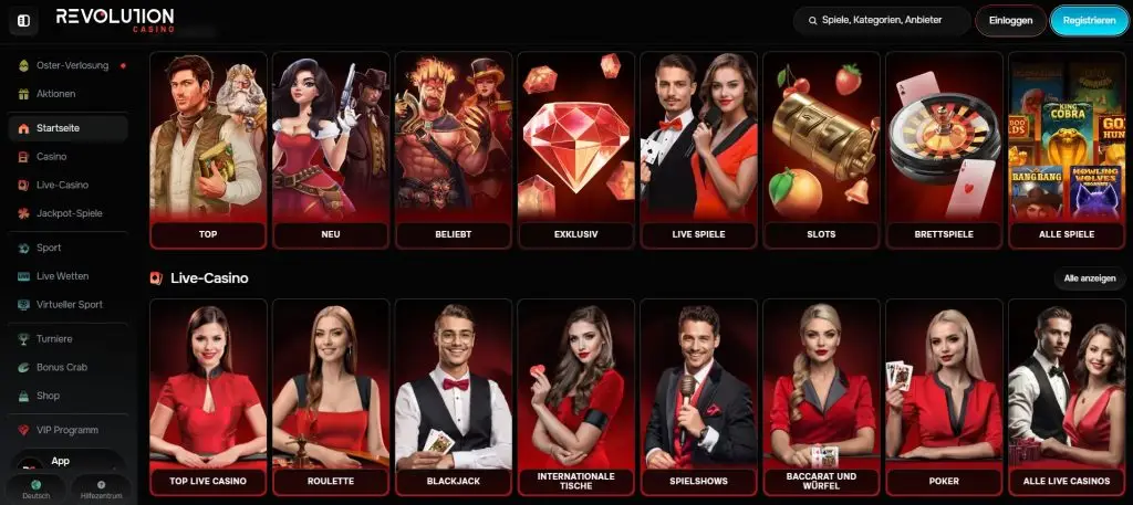 revolution casino